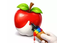 Easy Apple Coloring Book image